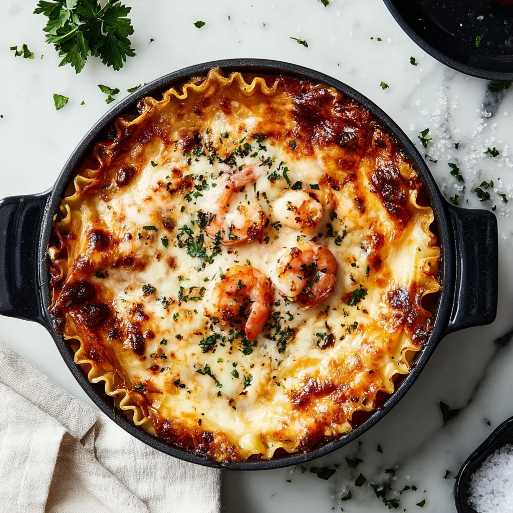 Seafood Lasagna with Lobster and Shrimp Recipe - Recipe Image