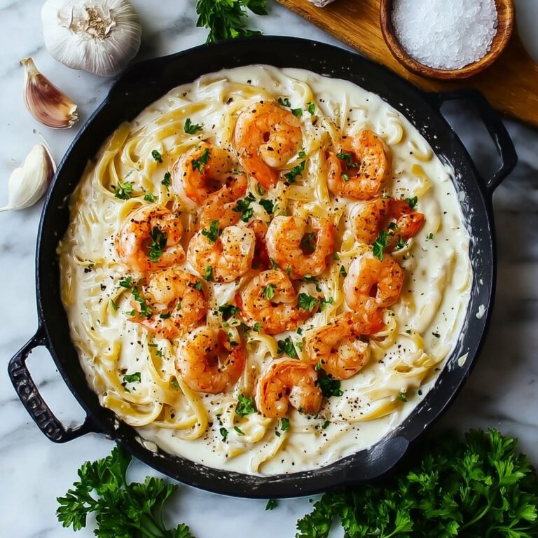 Creamy Garlic Shrimp Pasta Recipe