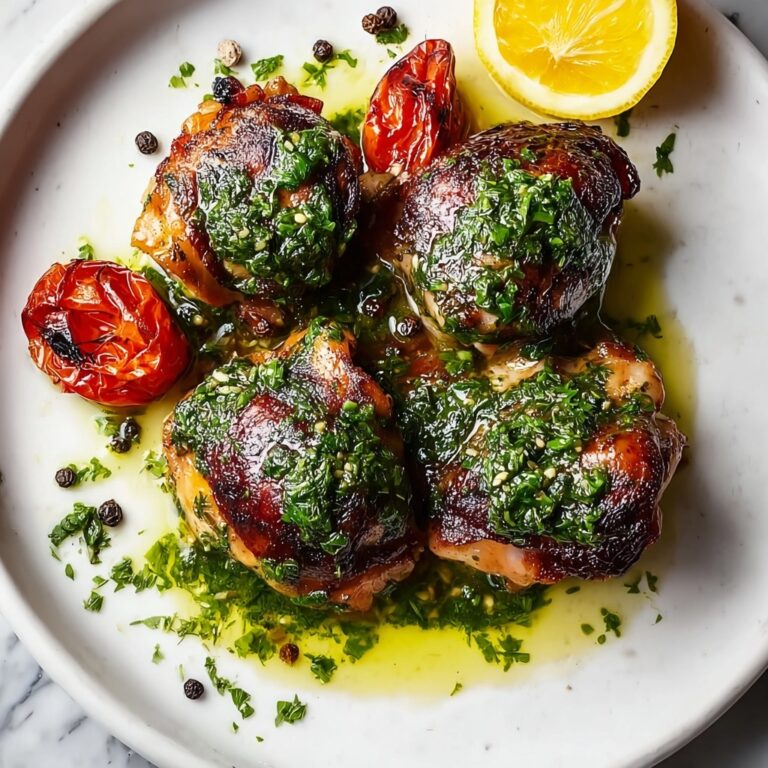Chimichurri Marinated Oven-Roasted Chicken Thighs Recipe