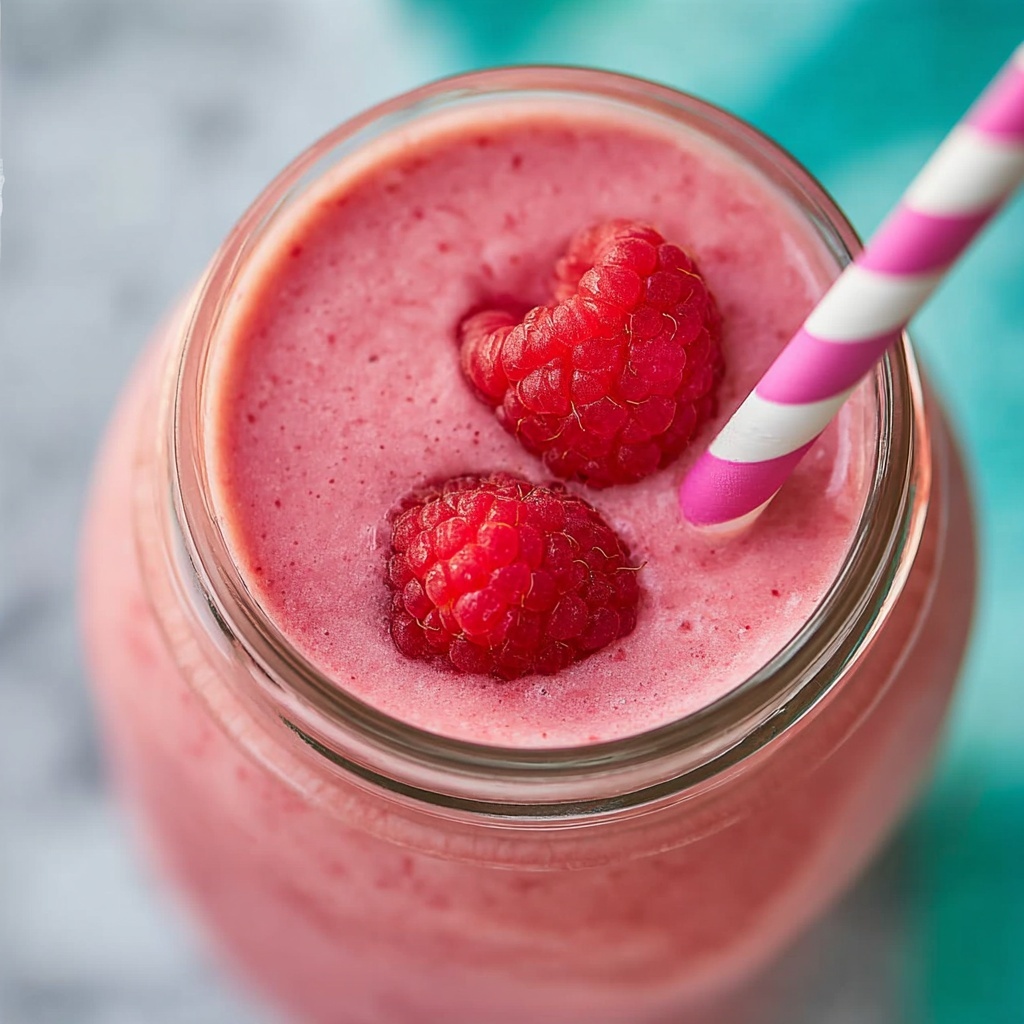 Raspberry Peanut Butter Smoothie Recipe - Recipe Image