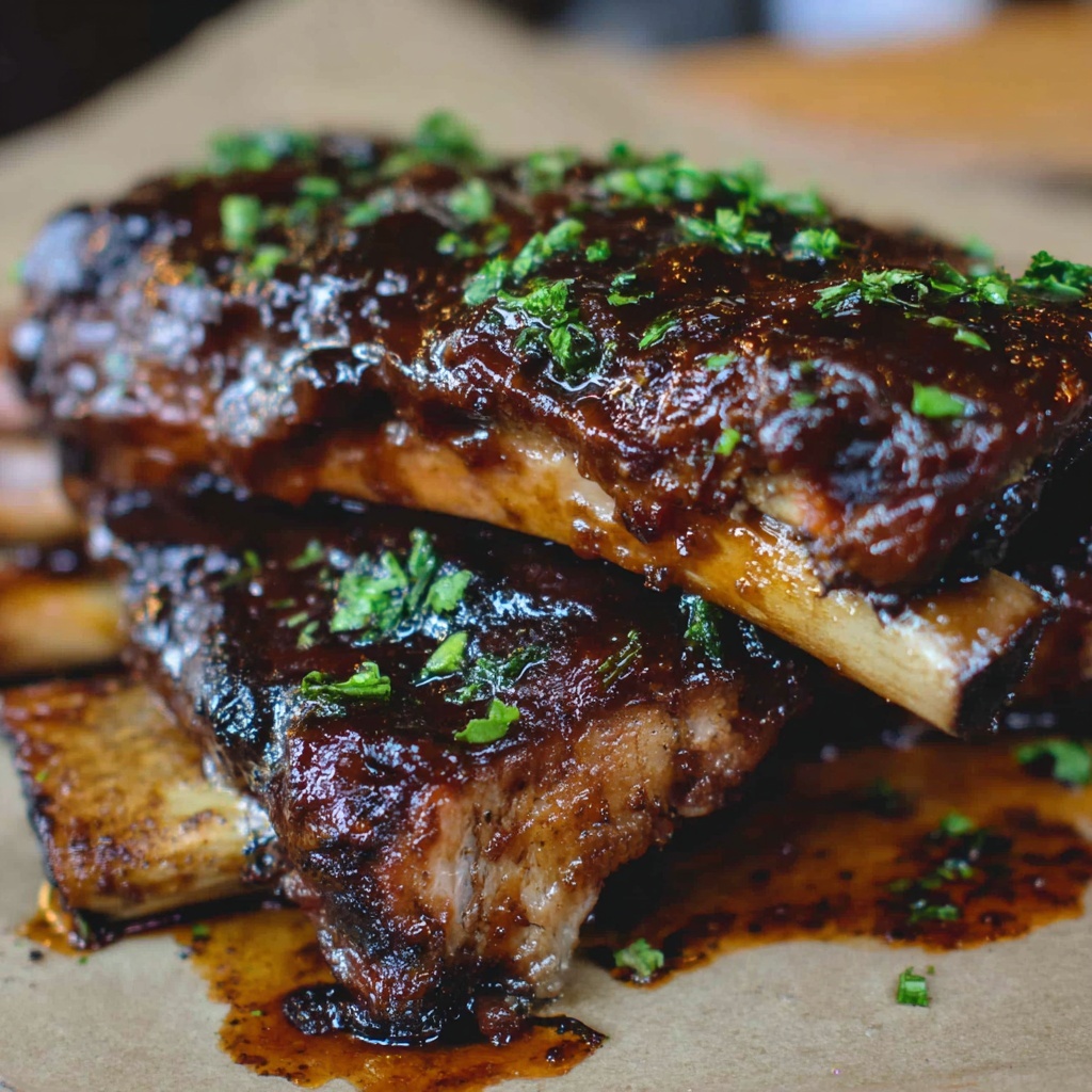 Crockpot Pork Ribs with Honey Balsamic Glaze Recipe - Recipe Image
