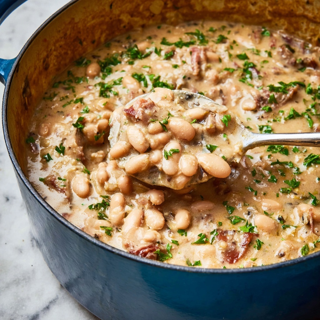 Creamy Black Eyed Peas and Bacon Soup Recipe - Recipe Image
