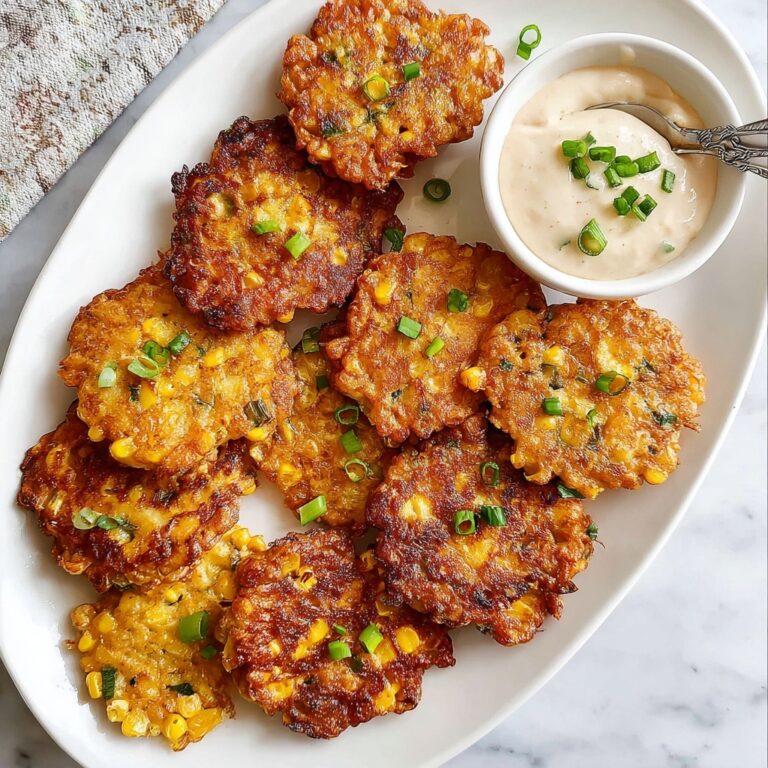 Crispy Corn Fritters with Creamy Dip Recipe
