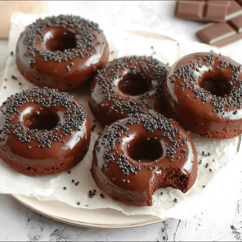 Baked Chocolate Donuts Recipe - Recipe Image