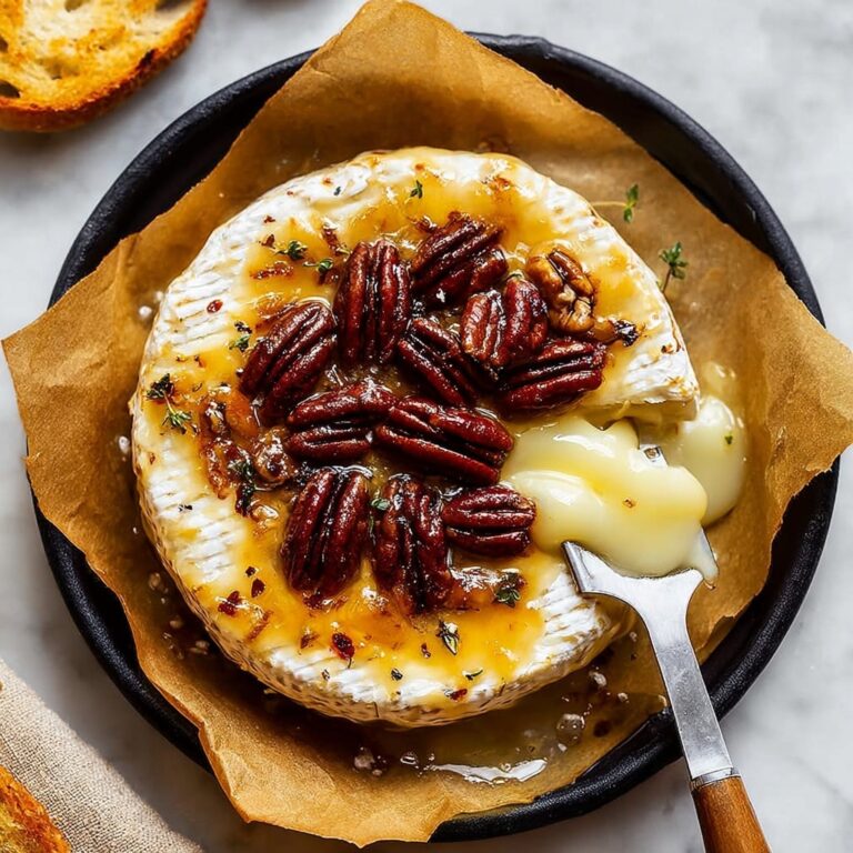 Baked Brie with Apricot Jam, Thyme, and Toasted Pecans Recipe