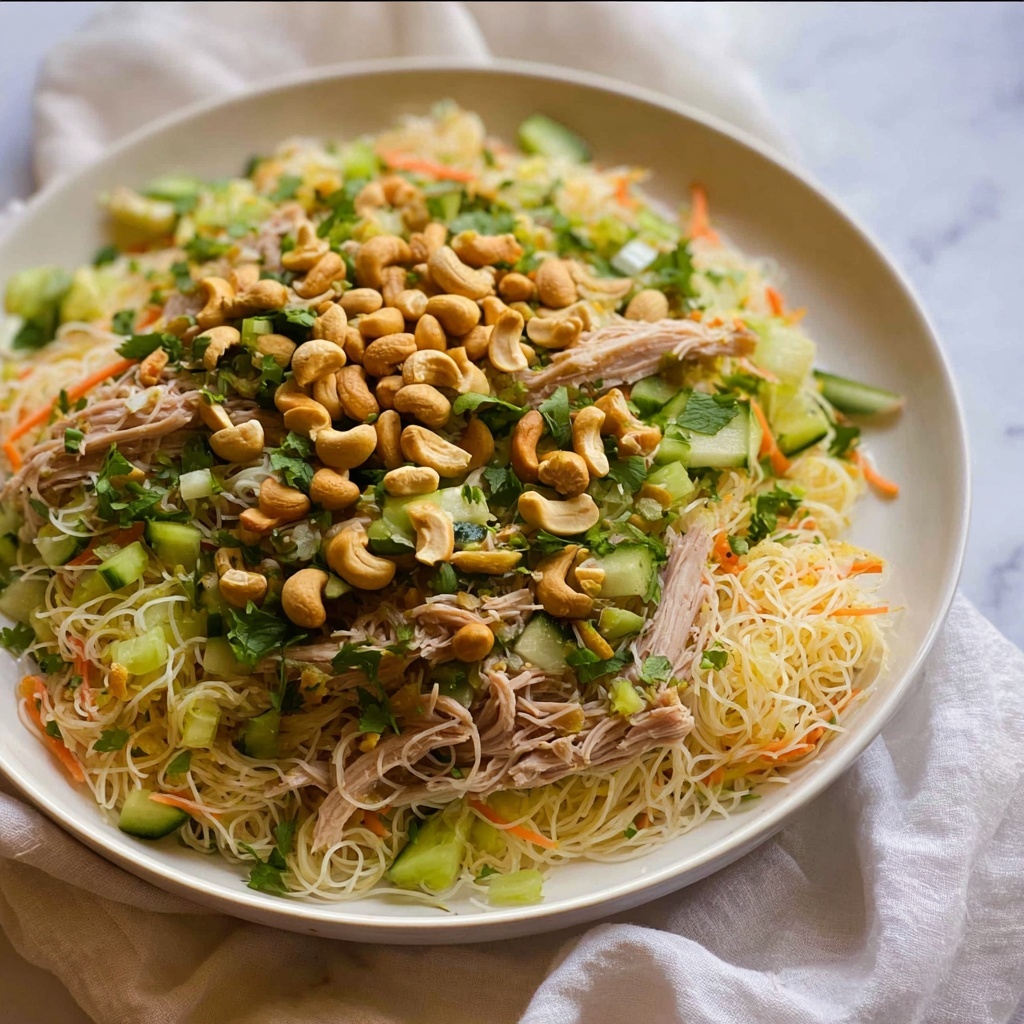 Refreshing Glass Noodle Salad with Chicken, Herbs, and Lime Cashew Crumble Recipe - Recipe Image