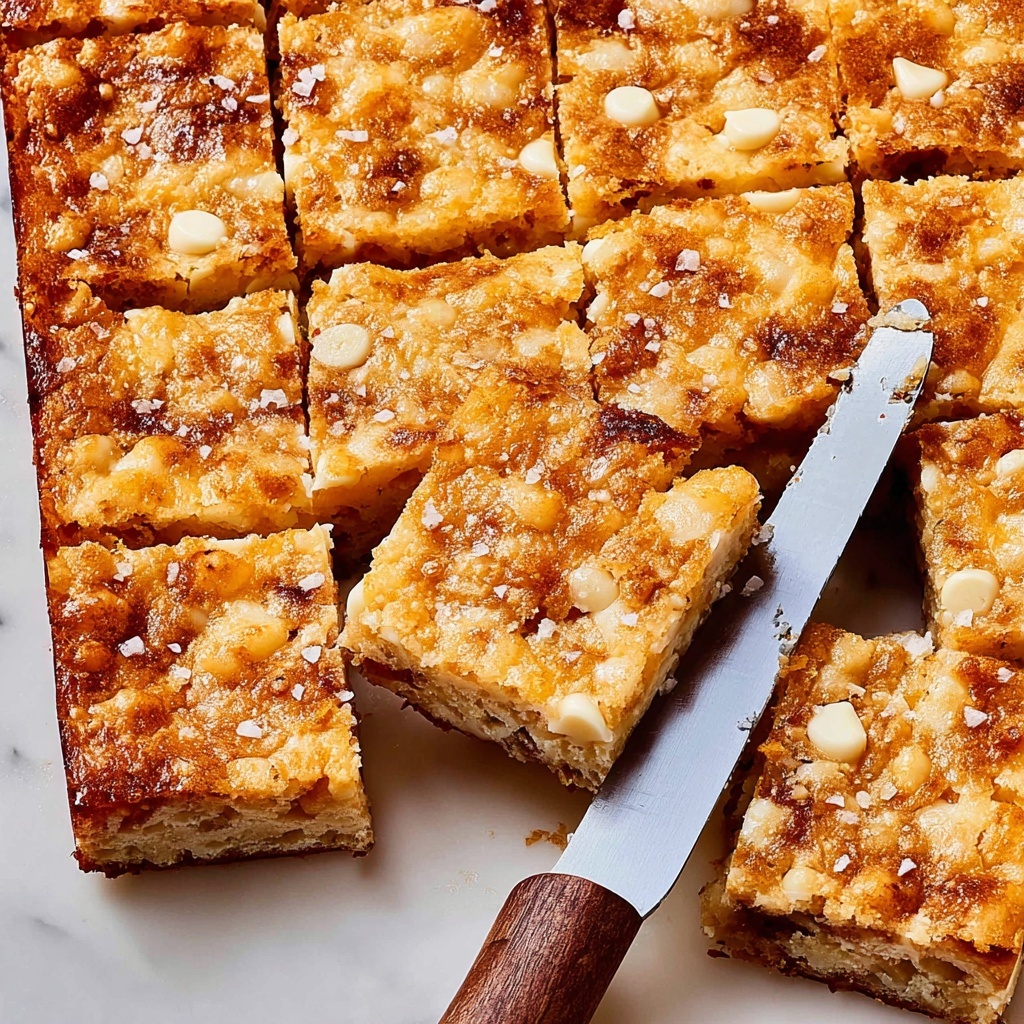 Brown Butter White Chocolate Walnut Blondies Recipe - Recipe Image