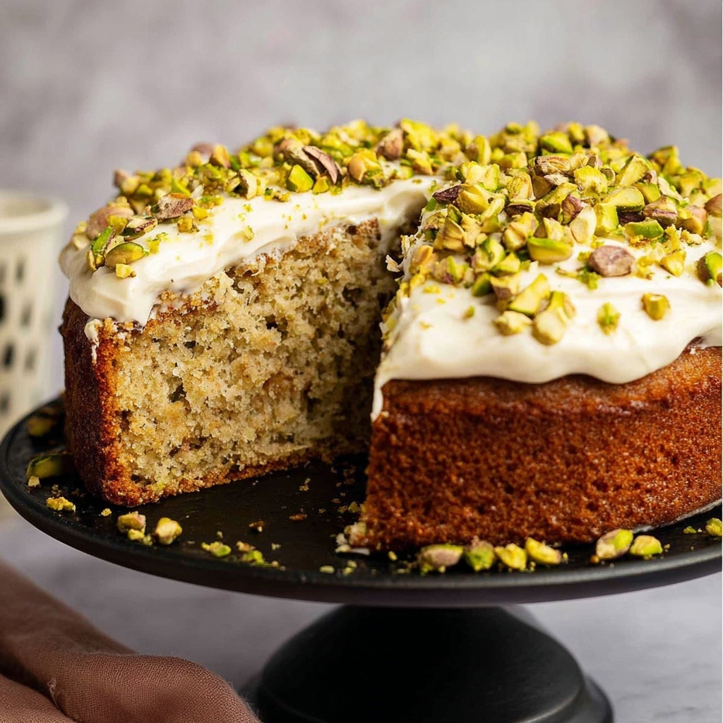 Pistachio Cake with Cream Cheese Frosting Recipe - Recipe Image