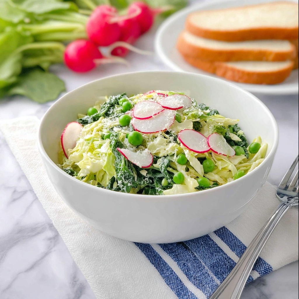 Pea, Cabbage, Parmesan and Mint Salad Recipe - Recipe Image