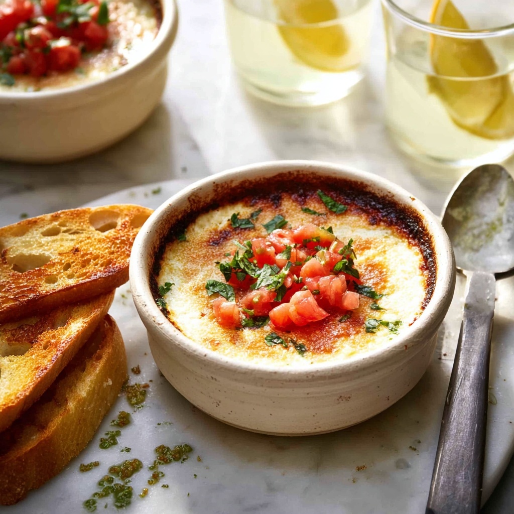 Lemon Garlic Baked Ricotta Recipe - Recipe Image