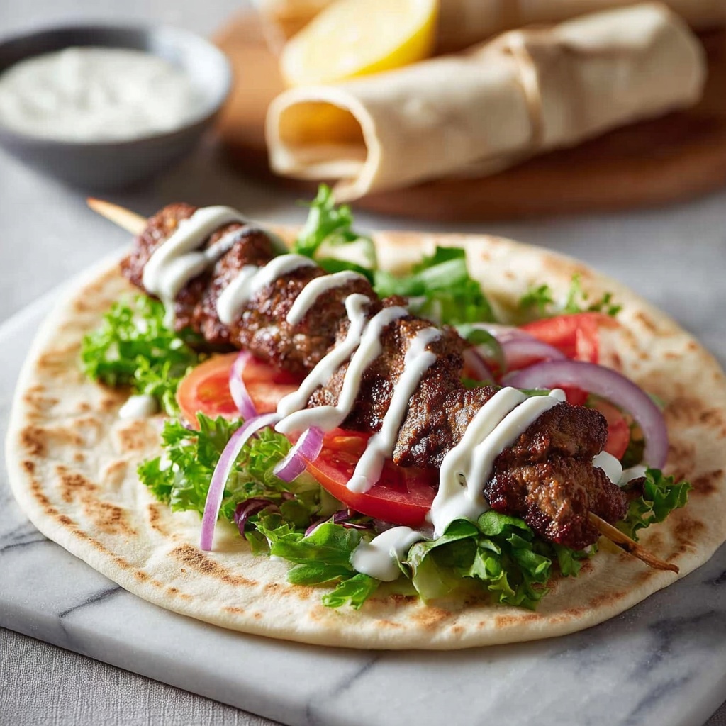 Turkish Lamb Kofta Kebabs with Yogurt Sauce Recipe - Recipe Image