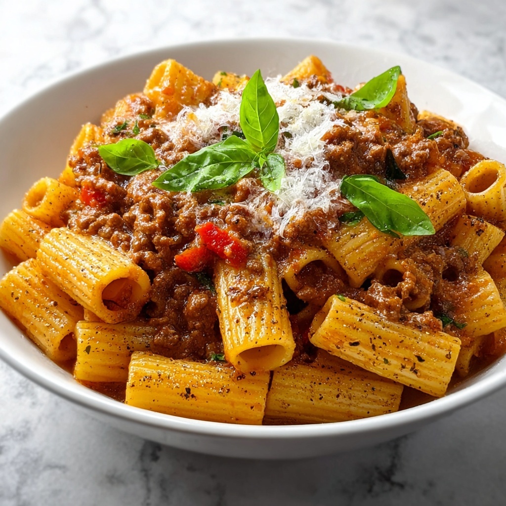One Pot Spicy Italian Sausage Rigatoni Recipe - Recipe Image