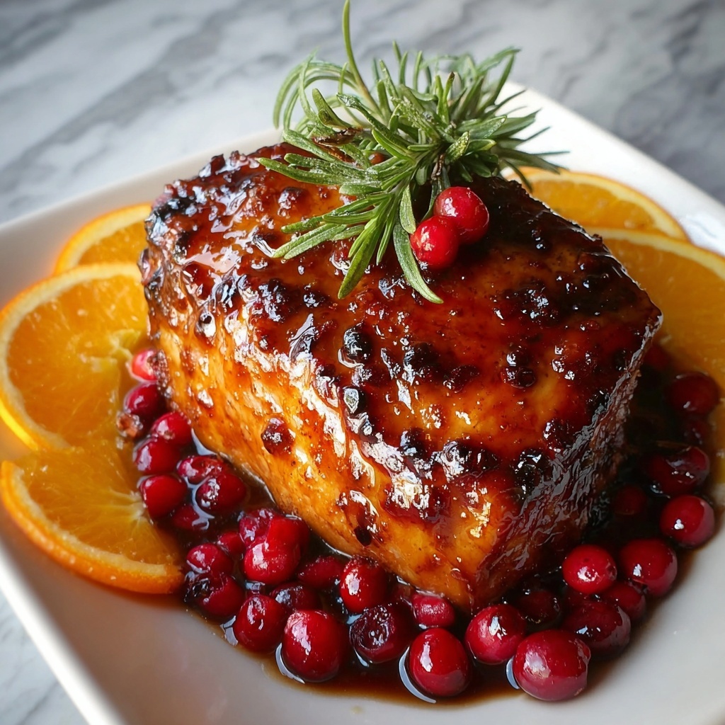 Cranberry Orange Glazed Turkey Breast Recipe - Recipe Image