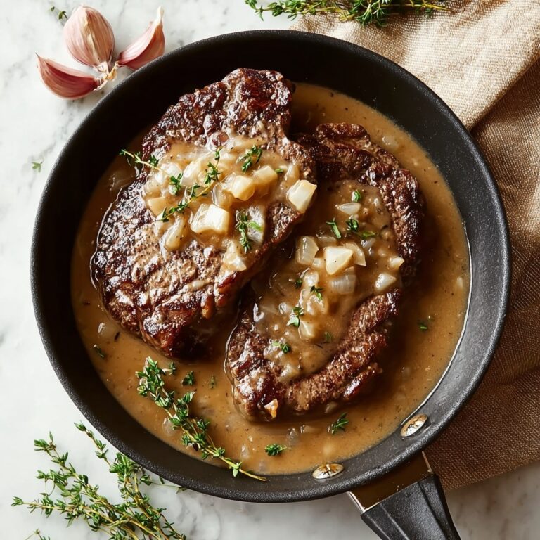 Onion Gravy Smothered Steak Recipe