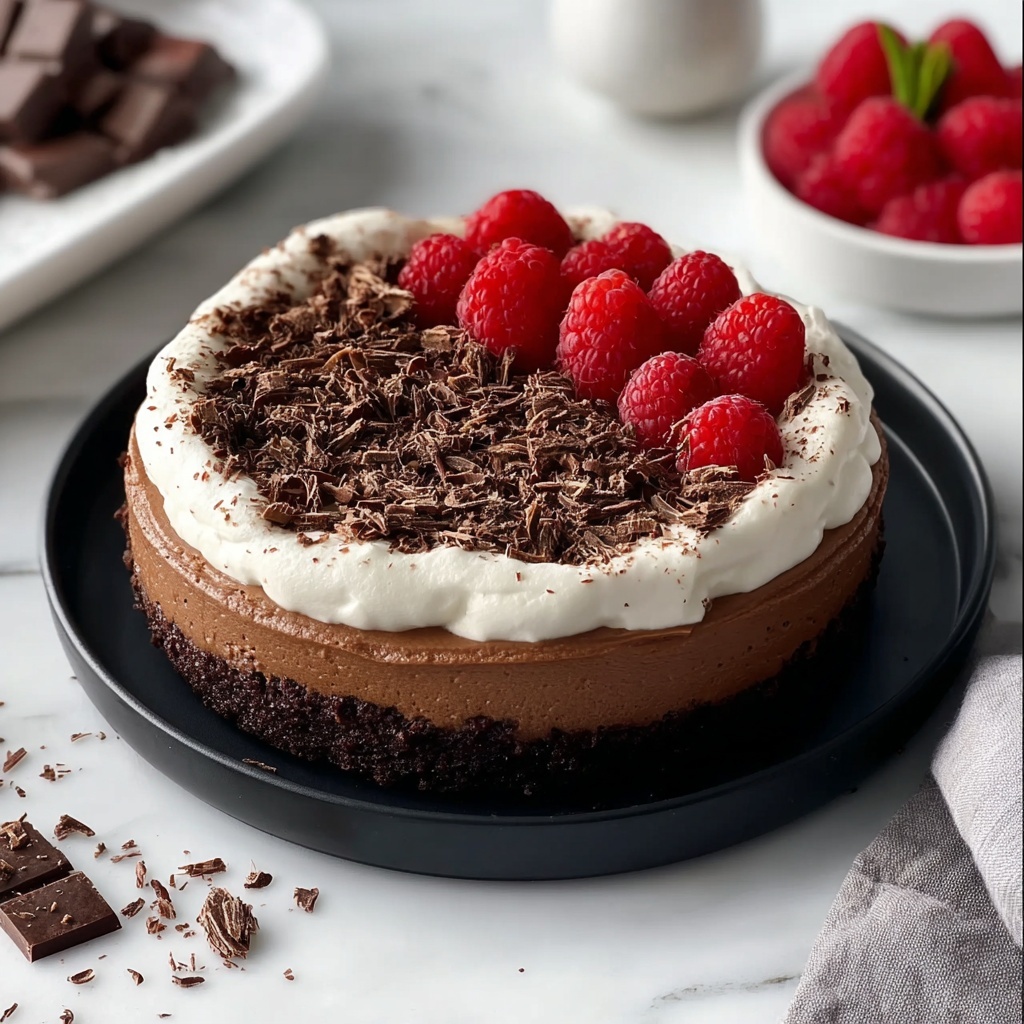 No-Bake Chocolate Cheesecake Recipe - Recipe Image