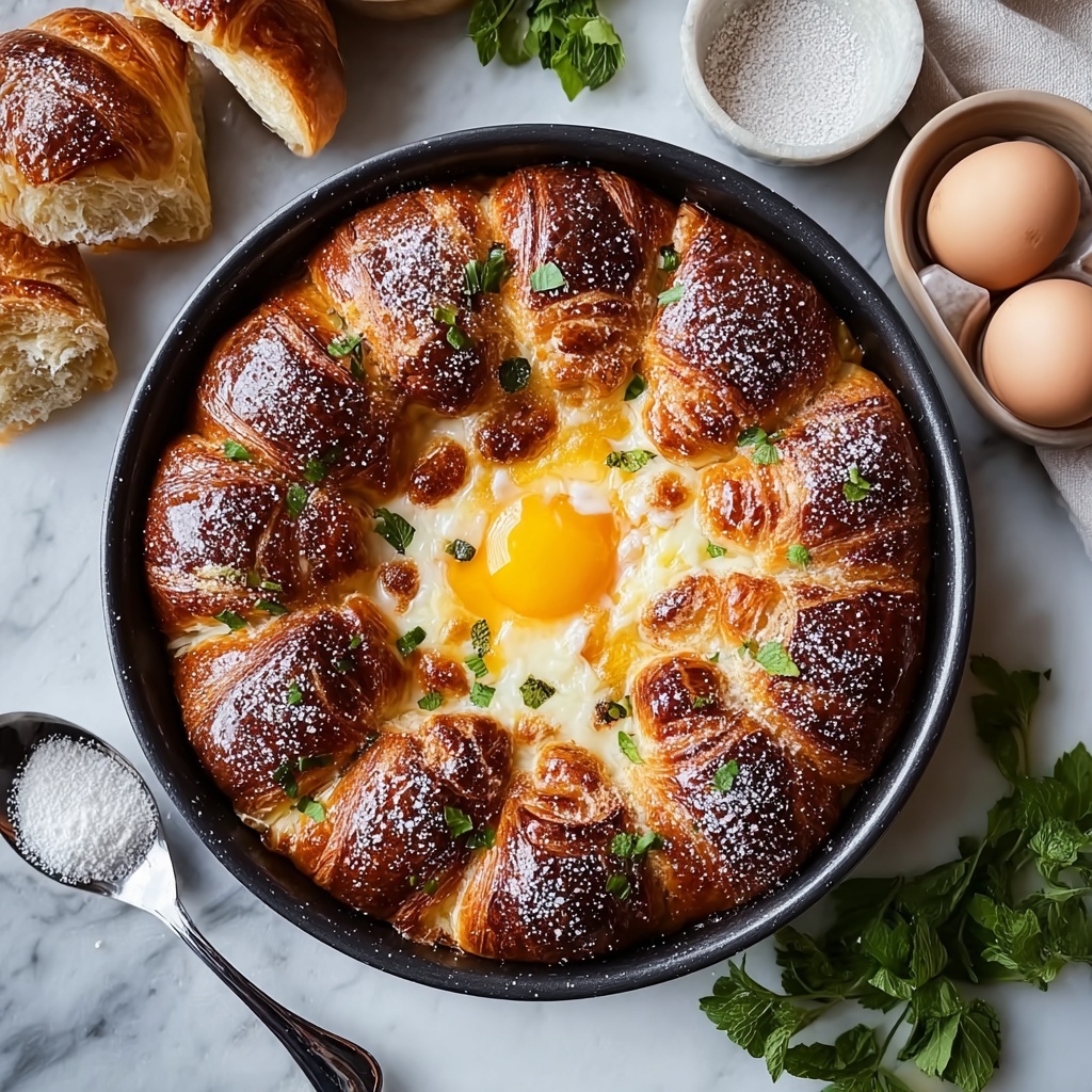 French Toast Casserole with Croissants Recipe - Recipe Image
