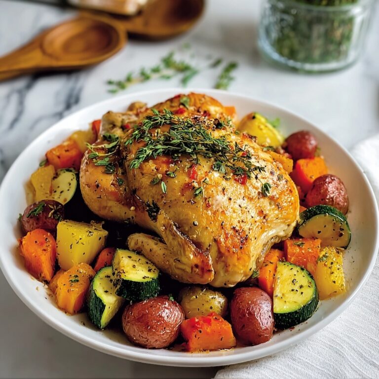 Herb Roasted Chicken with Spring Vegetables Recipe