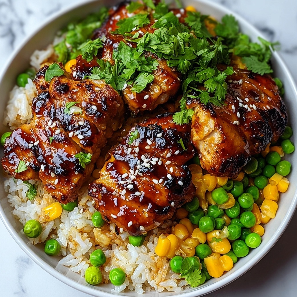 One-Pan Honey BBQ Chicken Rice Recipe - Recipe Image