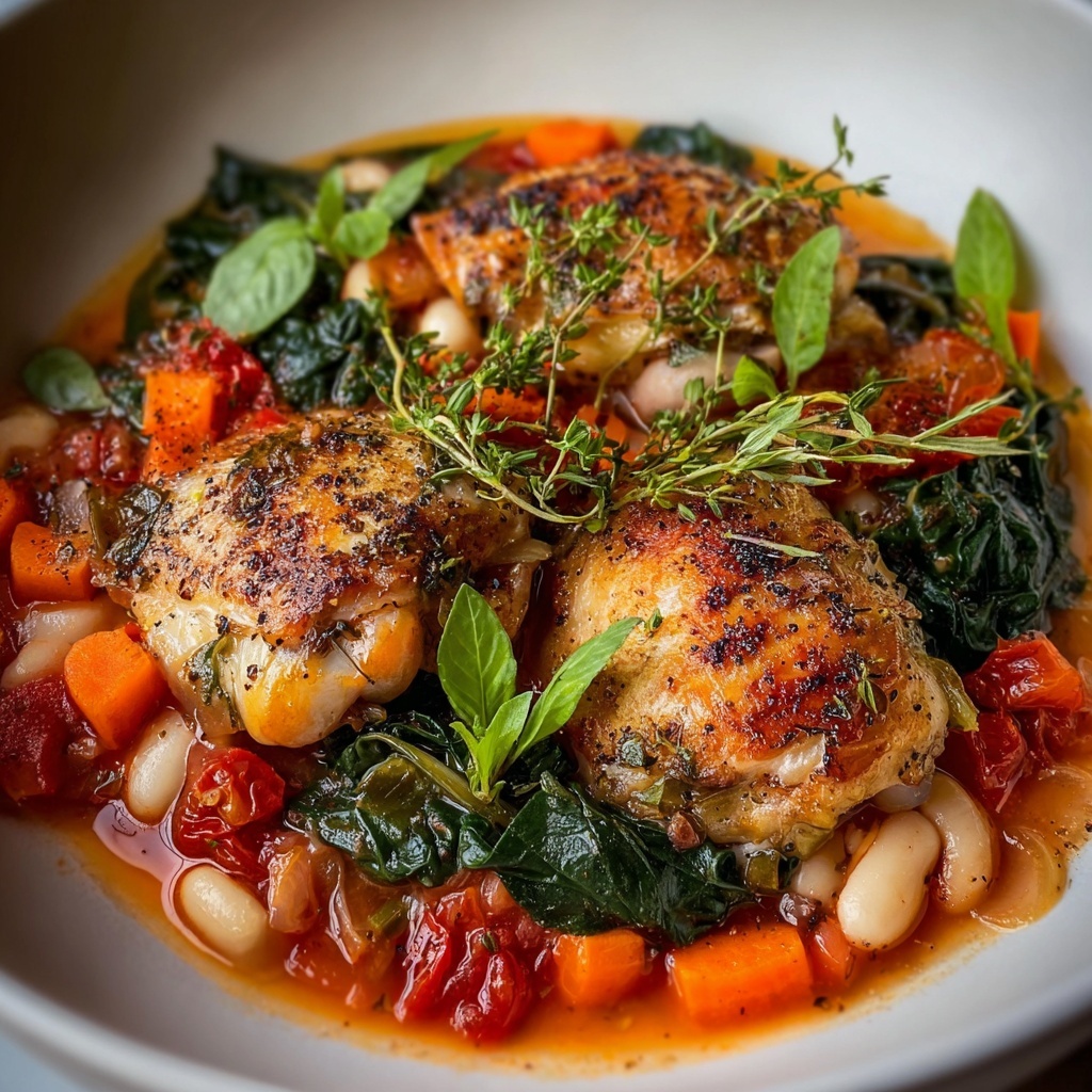 Tuscan Slow Cooker Chicken Stew Recipe - Recipe Image