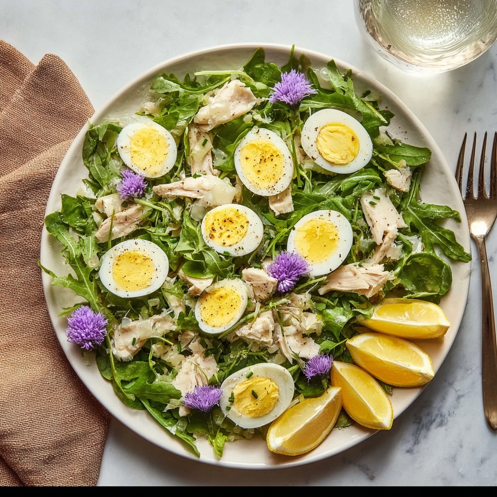 Heart of Palm Salad with Hard-Boiled Eggs, Chicken, and Chives Recipe - Recipe Image