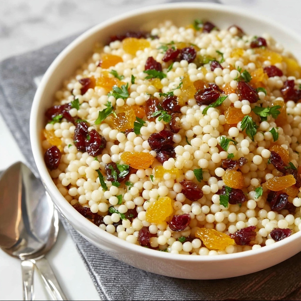 Pearl Couscous with Preserved Lemon, Apricots, and Pistachios Recipe - Recipe Image