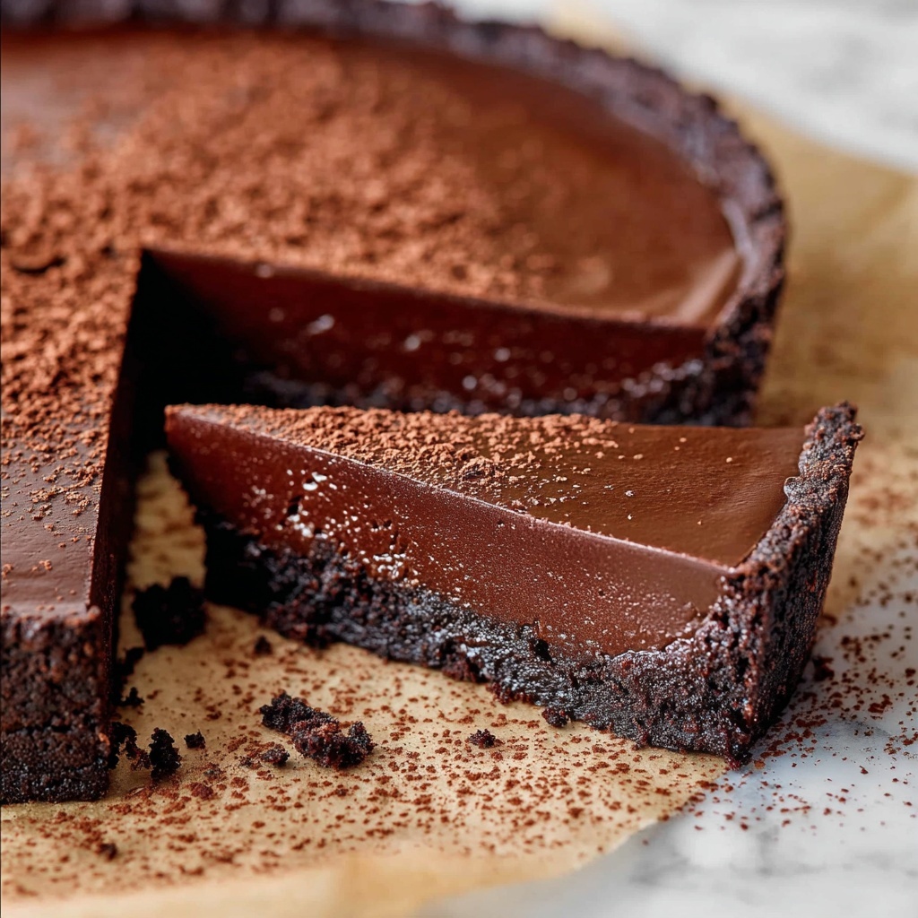 Easy Flourless Chocolate Cake with Ganache Recipe - Recipe Image