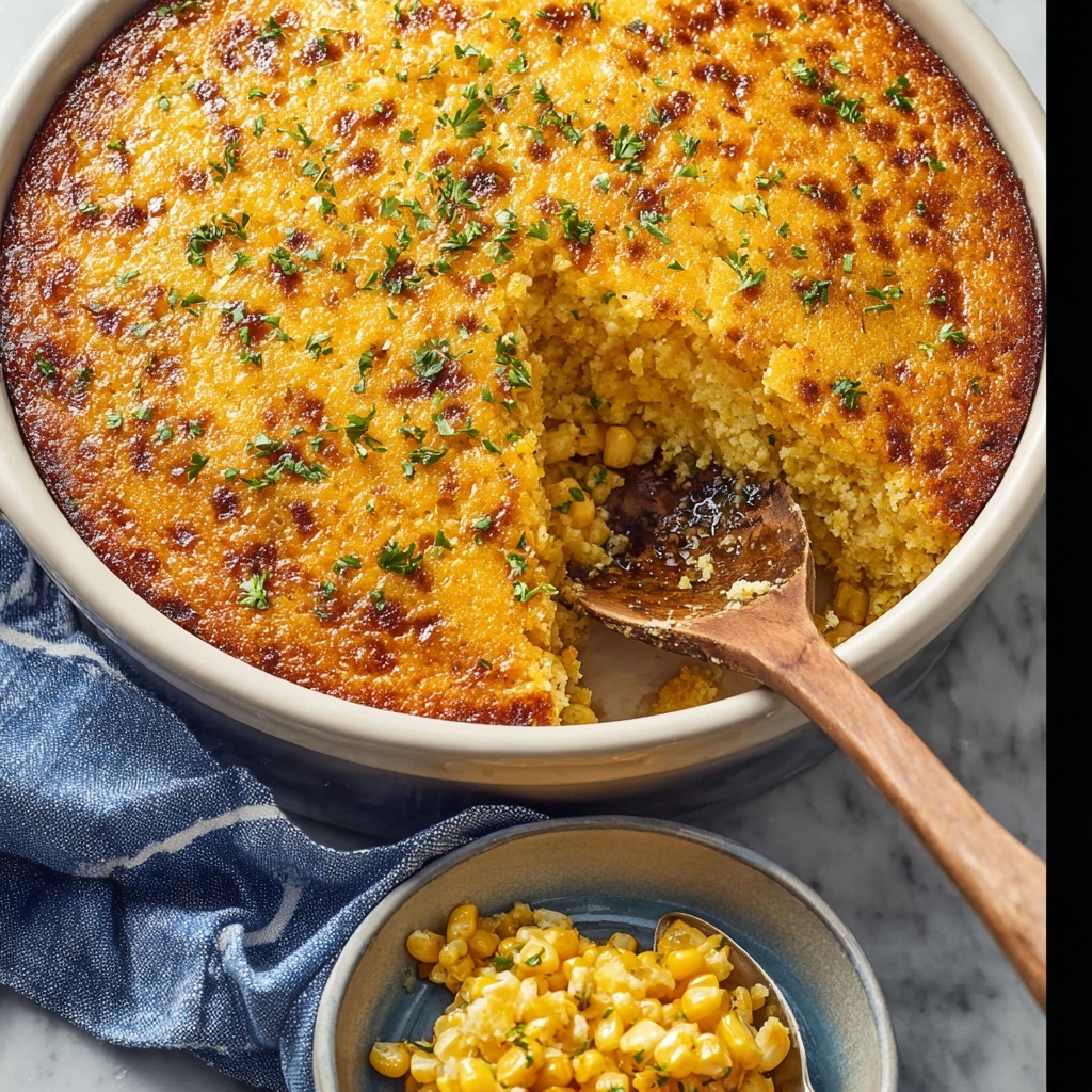 Creamy Corn Pudding with Bacon and Fresh Herbs Recipe - Recipe Image