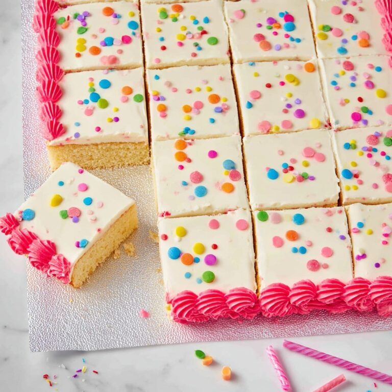 Vanilla Sheet Cake with Creamy Vanilla Frosting Recipe