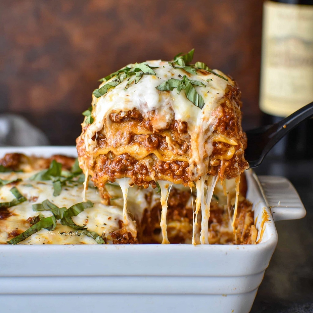 Homemade Lasagna with Meat Sauce Recipe - Recipe Image