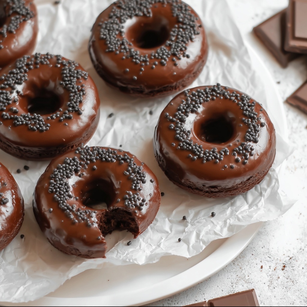 Baked Chocolate Donuts Recipe - Recipe Image