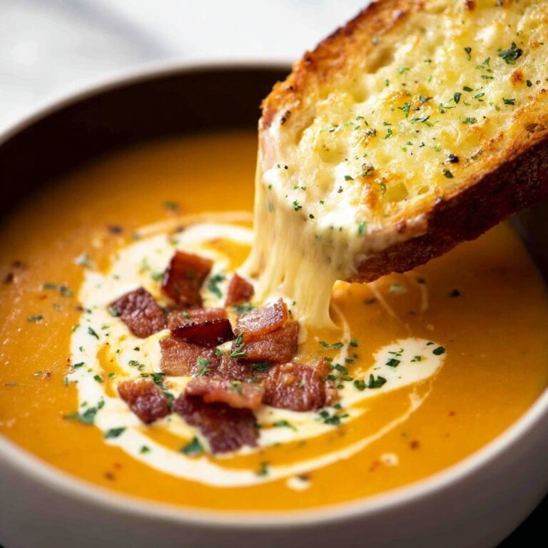 Creamy Carrot Soup with Bacon and Fresh Herbs Recipe