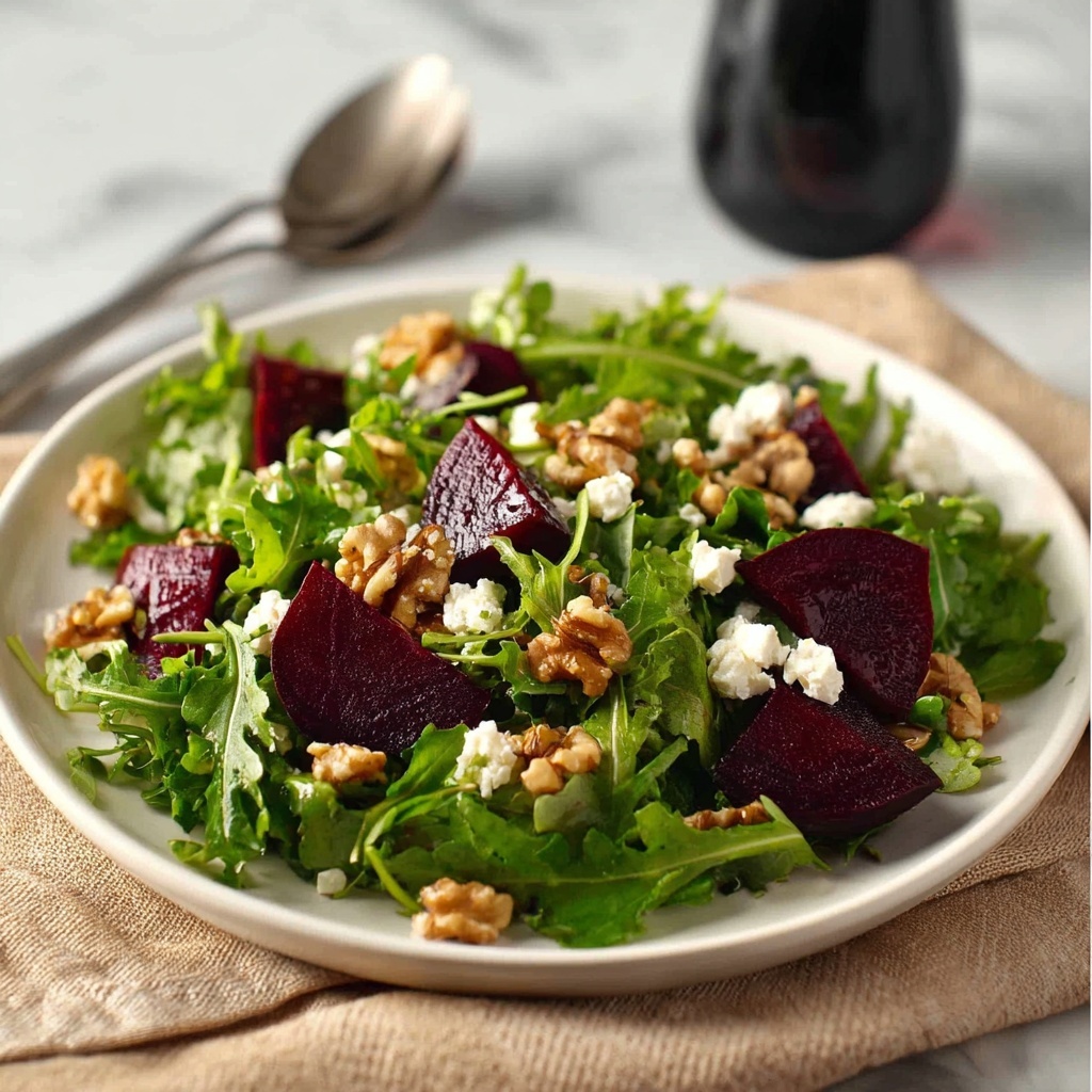 Throw Together Rocket, Beetroot, Walnuts, and Feta Salad Recipe - Recipe Image
