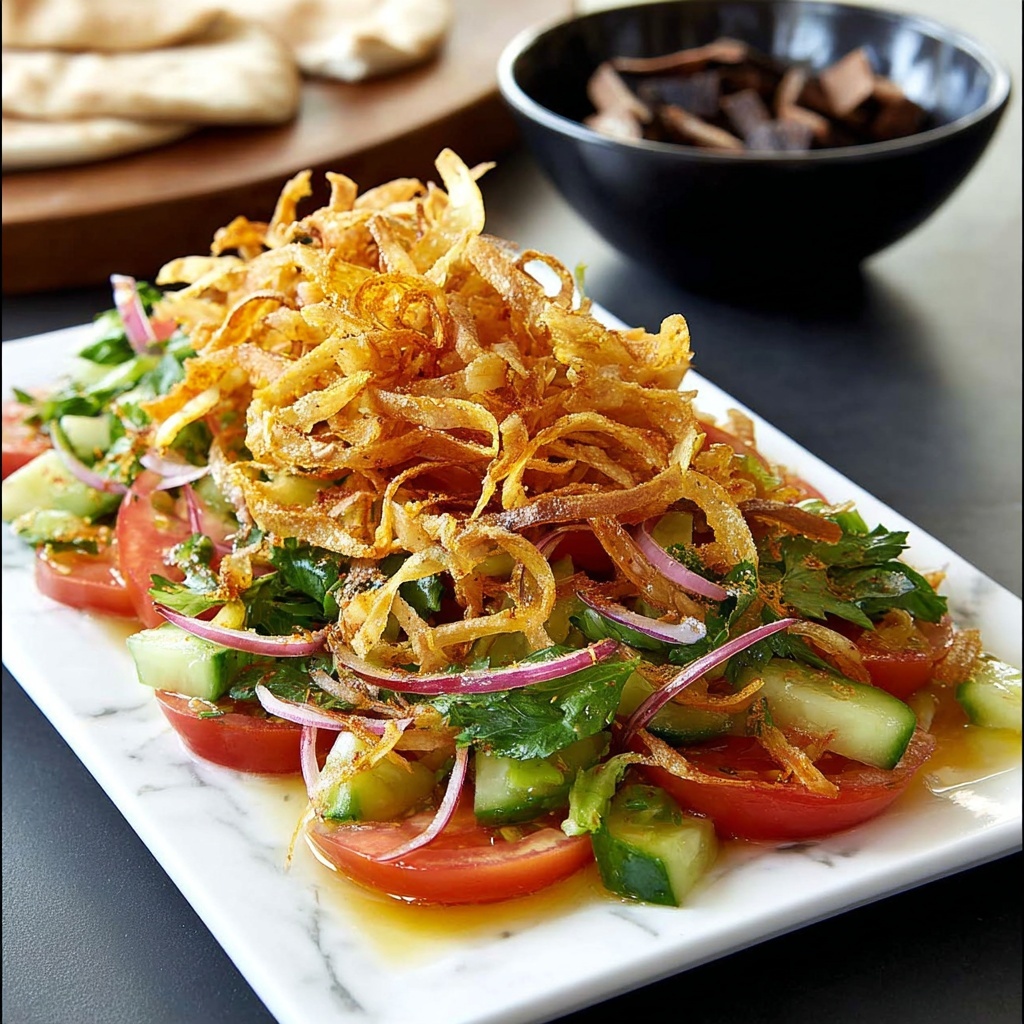 Fattoush With Crunchy Flatbread Ribbons Recipe - Recipe Image