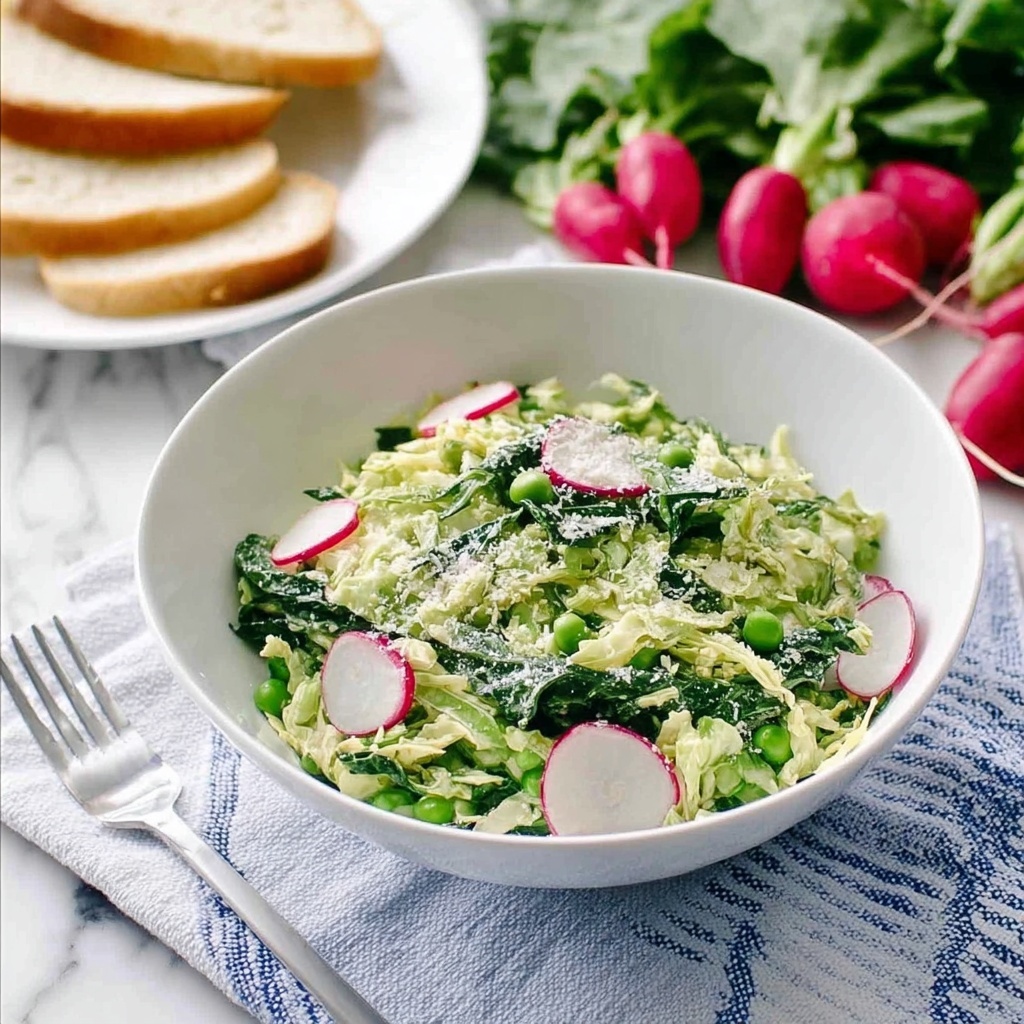 Pea, Cabbage, Parmesan and Mint Salad Recipe - Recipe Image