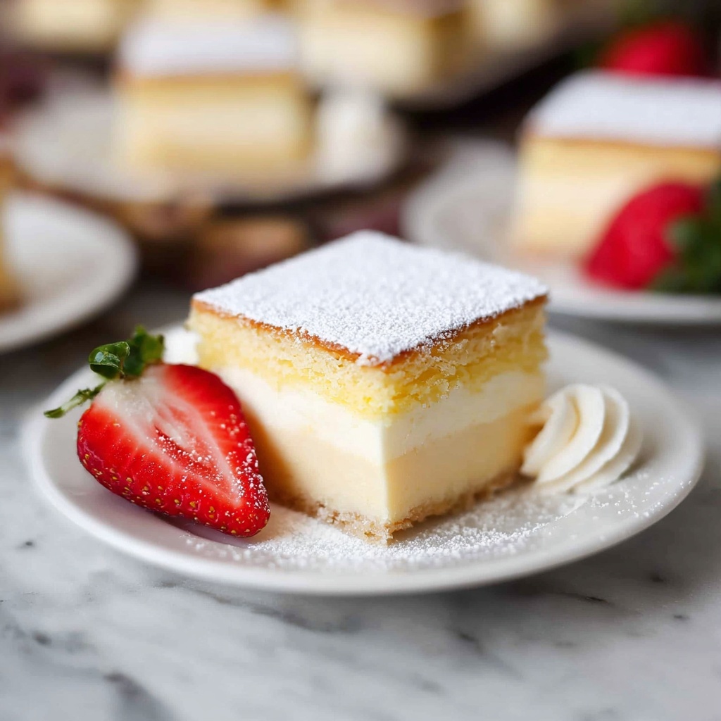 Magic Three Layer Custard Cake (From One Batter) Recipe - Recipe Image