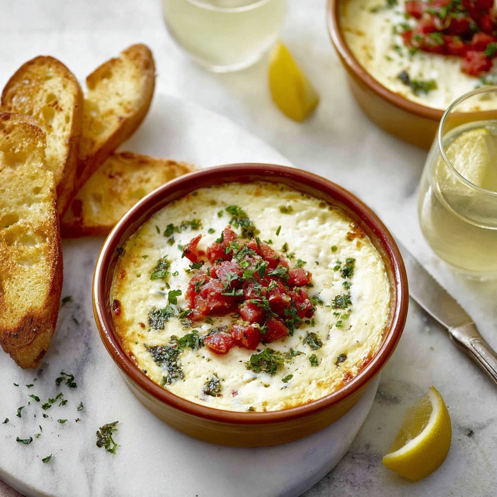 Lemon Garlic Baked Ricotta Recipe - Recipe Image