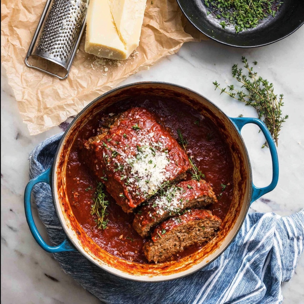 Italian Meatloaf with Marinara Sauce Recipe - Recipe Image