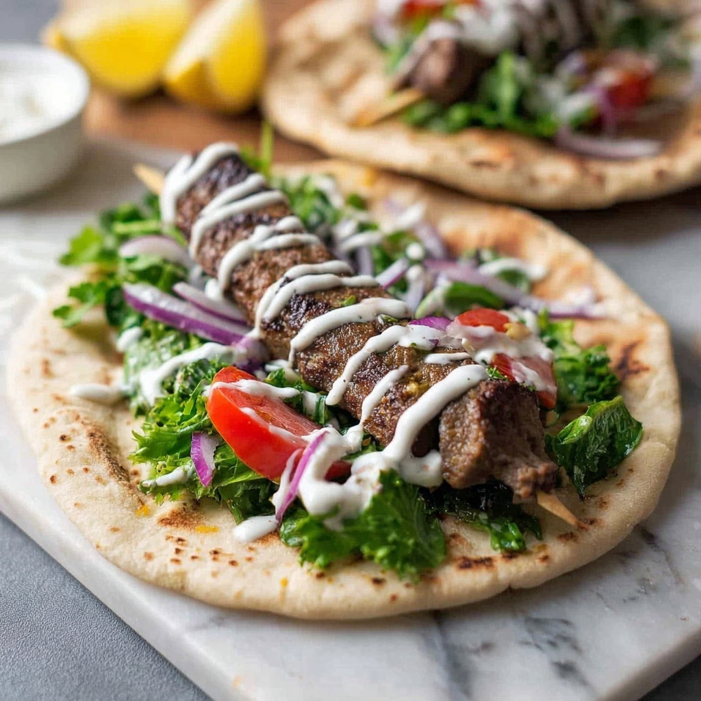 Turkish Lamb Kofta Kebabs with Yogurt Sauce Recipe - Recipe Image