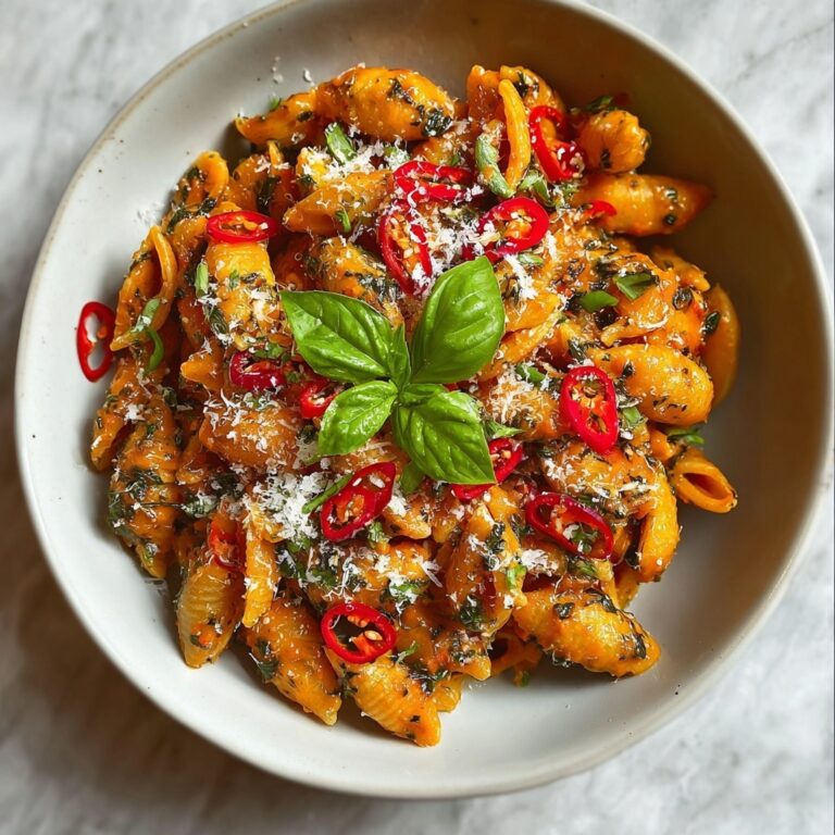 Spicy Pesto Pasta Alla Vodka Recipe