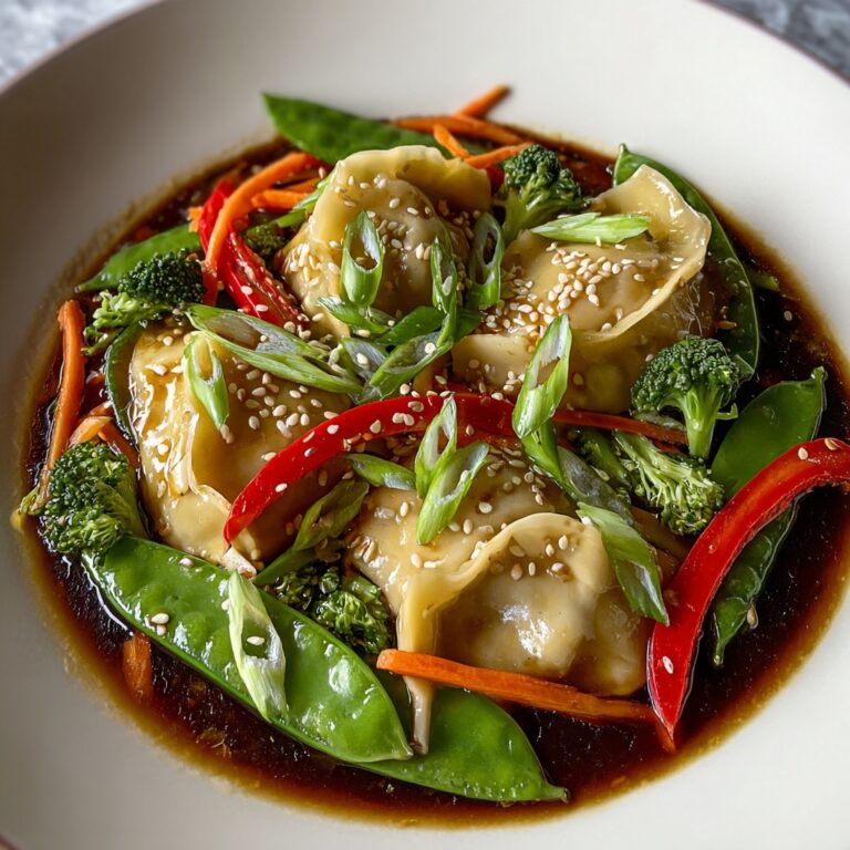 Potsticker Stir Fry with Vegetables and Sesame Seeds Recipe