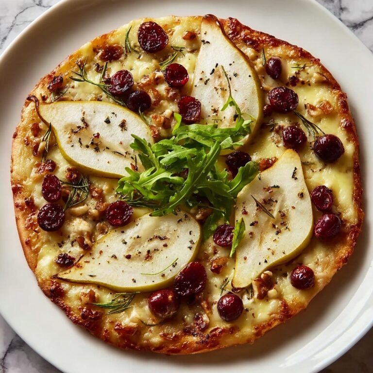 Pear, Brie, and Cranberry Flatbread Recipe