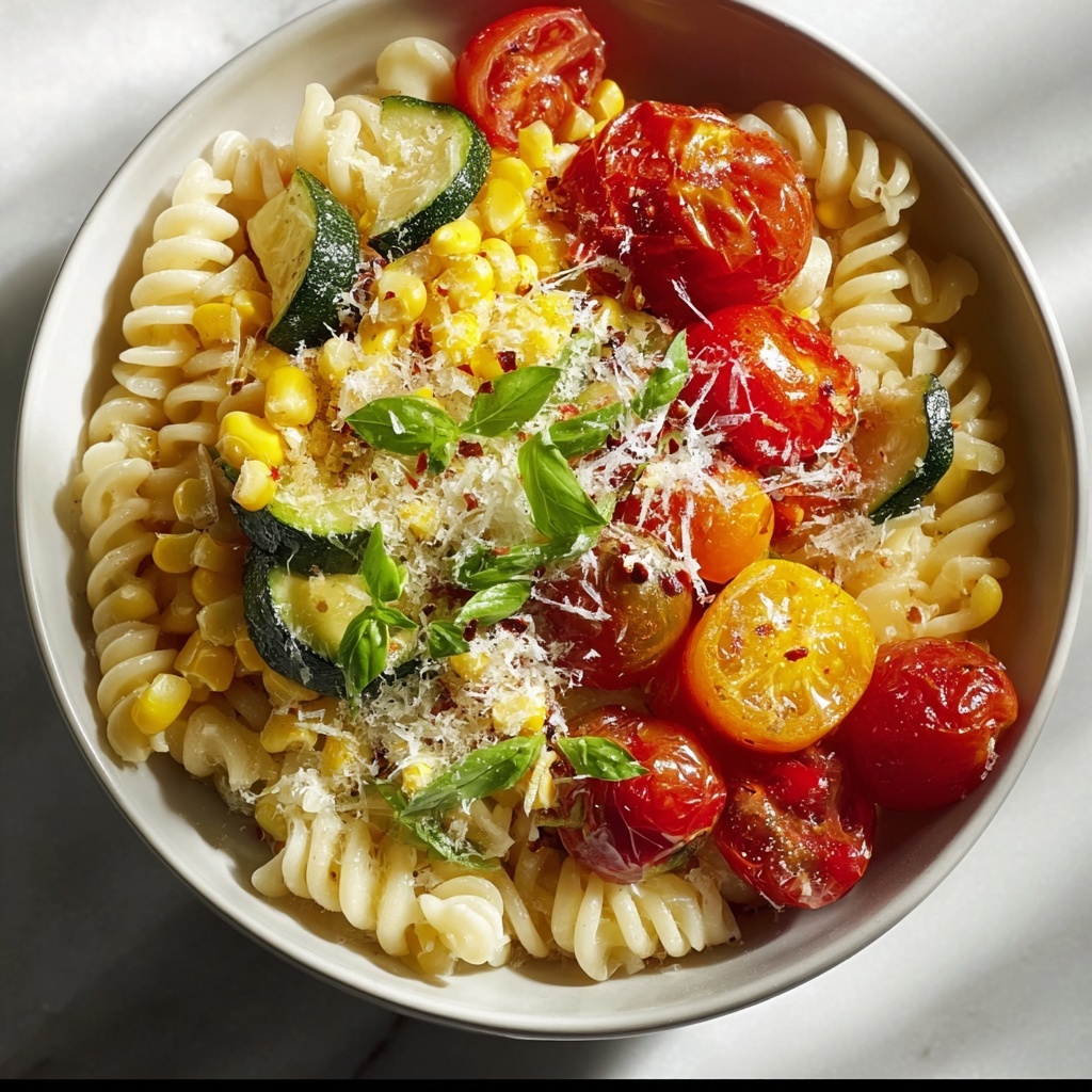Summer Cavatelli with Corn, Tomatoes and Zucchini Recipe - Recipe Image