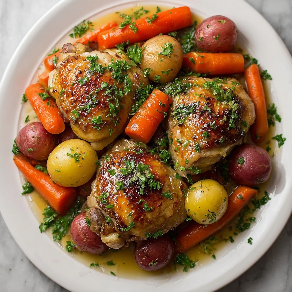 Slow Cooker Honey Garlic Chicken and Veggies Recipe - Recipe Image