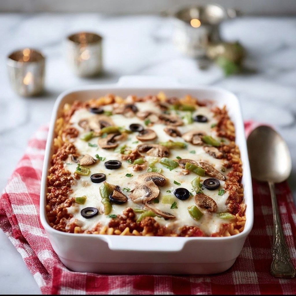 Easy Supreme Pizza Casserole Recipe - Recipe Image