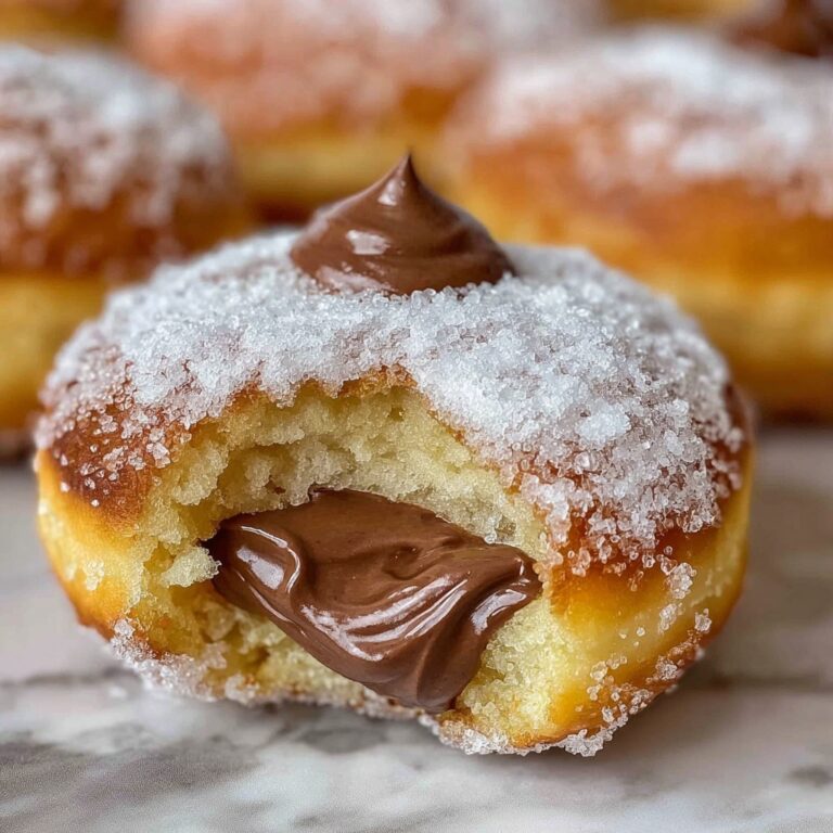 Nutella-Filled Homemade Donuts with Sugar Coating Recipe