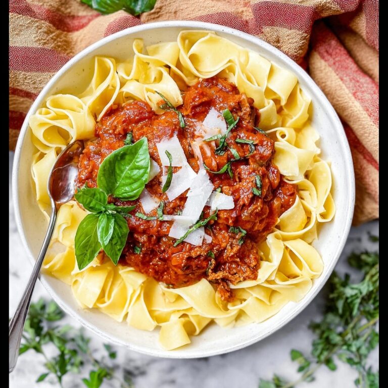 Classic Bolognese Sauce with Italian Sausage and Fresh Herbs Recipe
