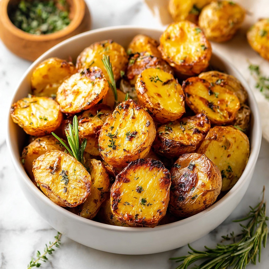 Roasted Baby Potatoes with Garlic and Fresh Herbs Recipe - Recipe Image
