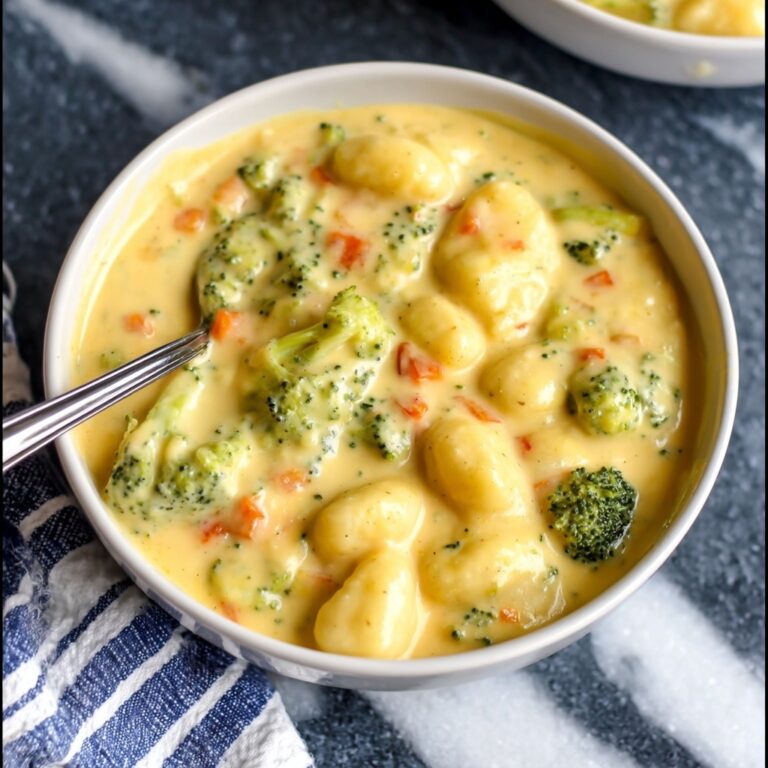 Broccoli and Cheese Soup with Gnocchi Recipe