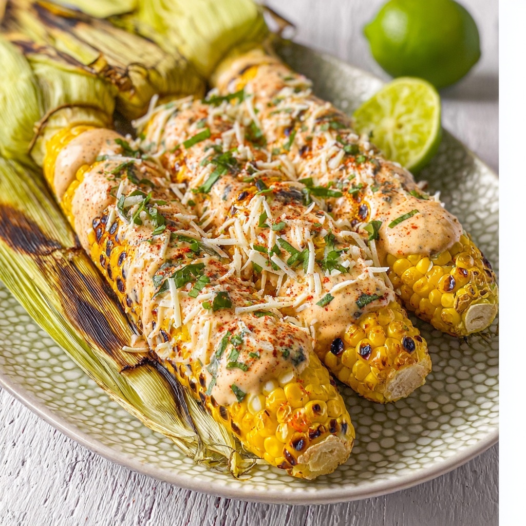 Mexican Grilled Corn on the Cob with Toppings Recipe - Recipe Image