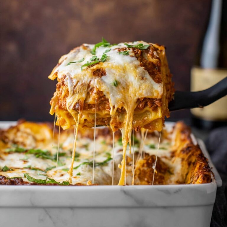Homemade Lasagna with Meat Sauce Recipe